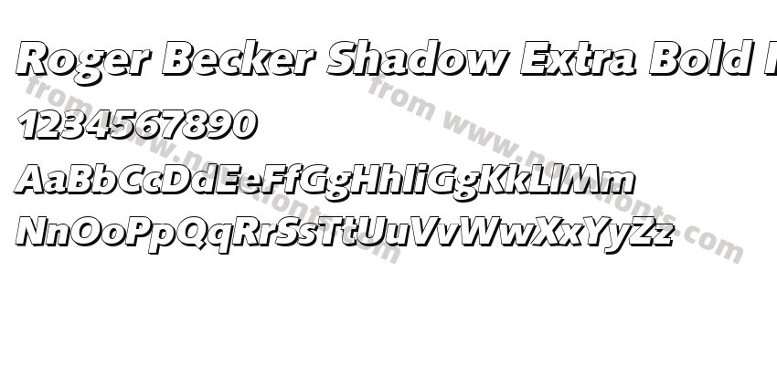 Roger Becker Shadow Extra Bold ItalicPreview