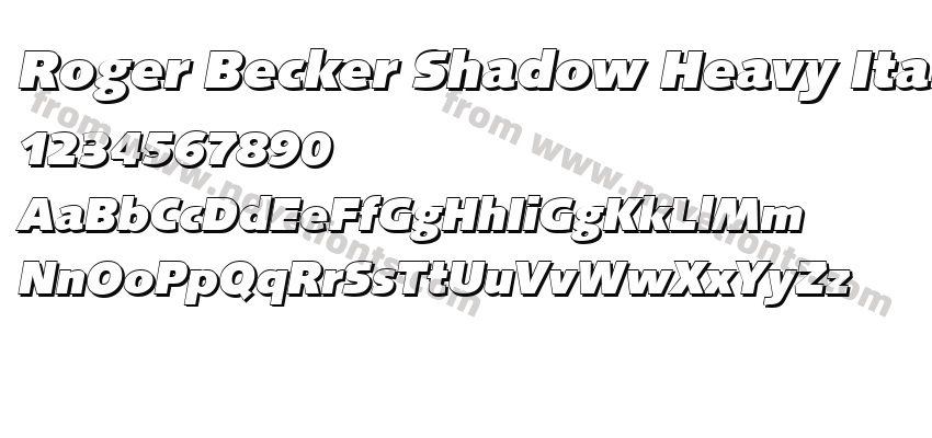 Roger Becker Shadow Heavy ItalicPreview