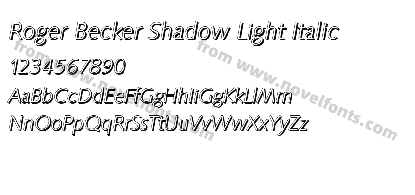 Roger Becker Shadow Light ItalicPreview