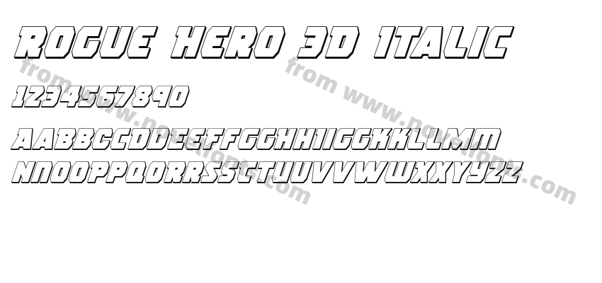 Rogue Hero 3D ItalicPreview