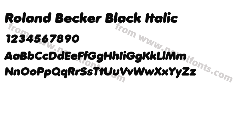 Roland Becker Black ItalicPreview