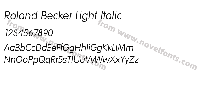 Roland Becker Light ItalicPreview