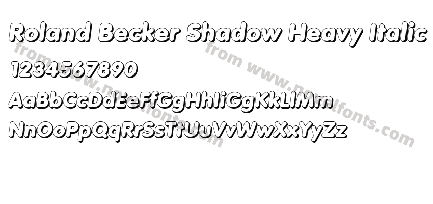 Roland Becker Shadow Heavy ItalicPreview