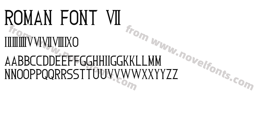 Roman Font 7Preview