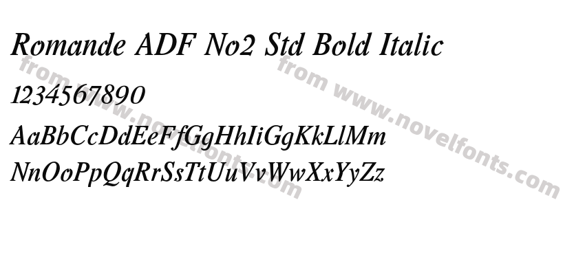 Romande ADF No2 Std Bold ItalicPreview