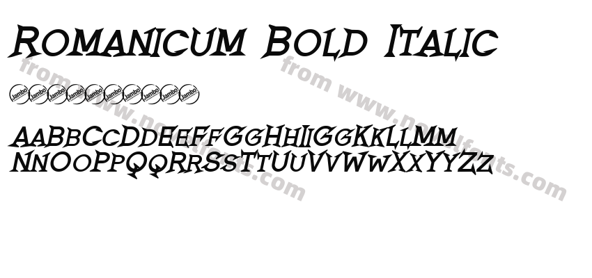 Romanicum Bold ItalicPreview