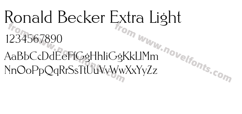 Ronald Becker Extra LightPreview