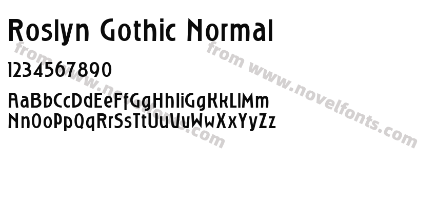 Roslyn Gothic NormalPreview