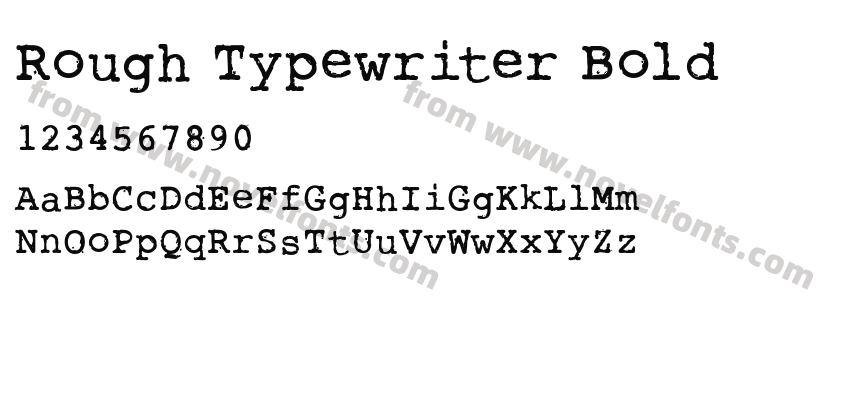 Rough Typewriter BoldPreview