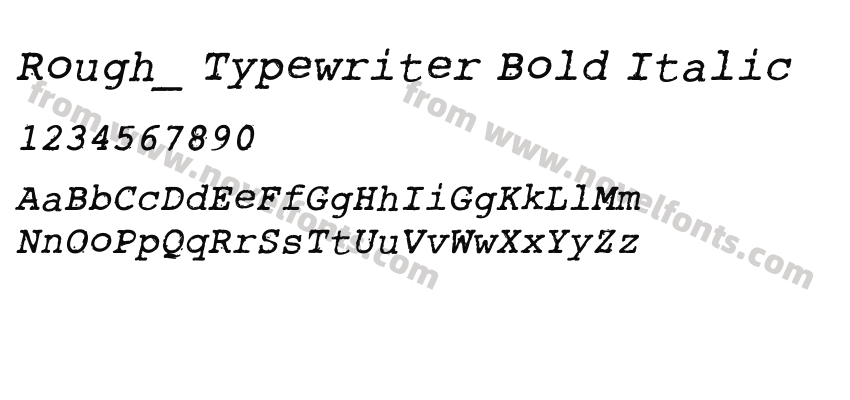 Rough_ Typewriter Bold ItalicPreview