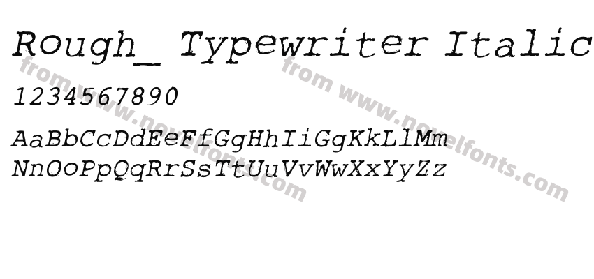 Rough_ Typewriter ItalicPreview