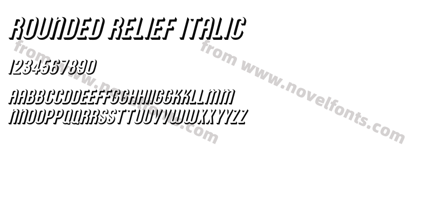 Rounded Relief ItalicPreview