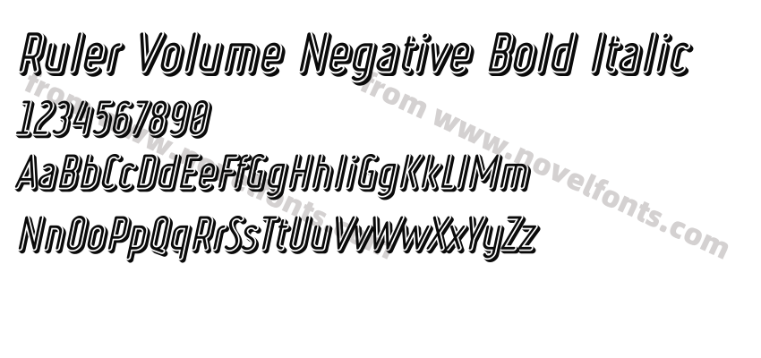 Ruler Volume Negative Bold ItalicPreview