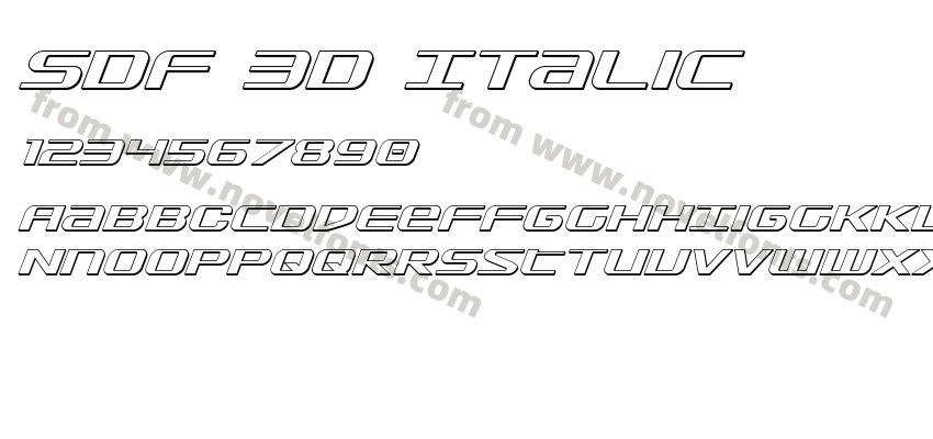 SDF 3D ItalicPreview