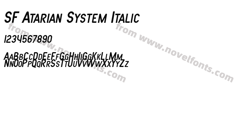 SF Atarian System ItalicPreview