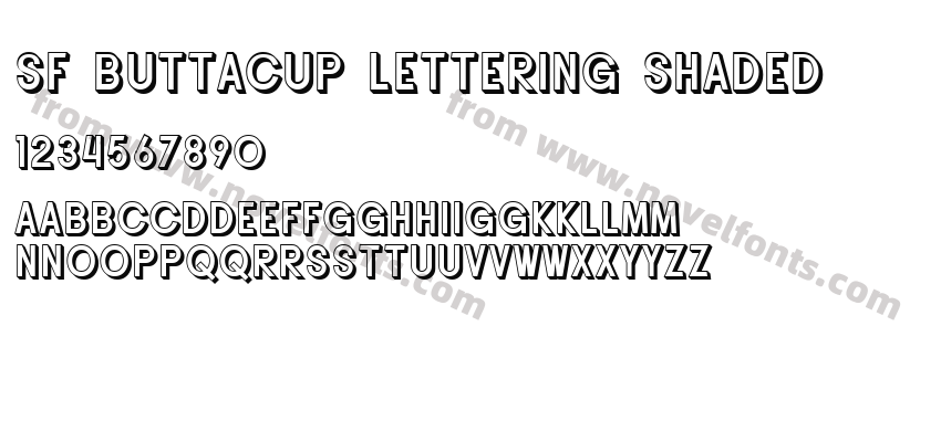 SF Buttacup Lettering ShadedPreview