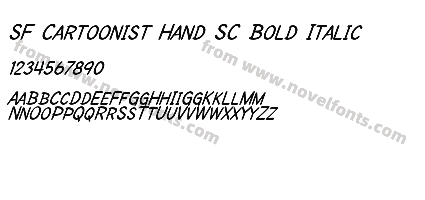 SF Cartoonist Hand SC Bold ItalicPreview