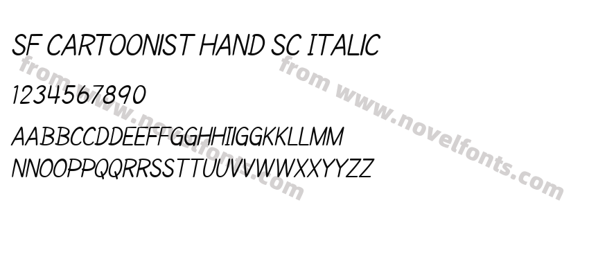 SF Cartoonist Hand SC ItalicPreview