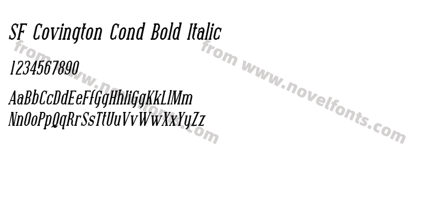 SF Covington Cond Bold ItalicPreview