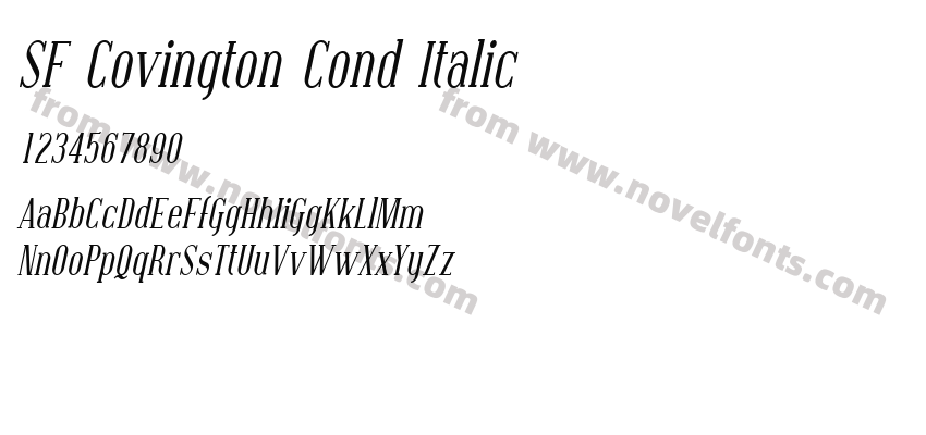 SF Covington Cond ItalicPreview