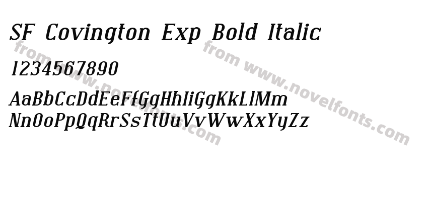 SF Covington Exp Bold ItalicPreview