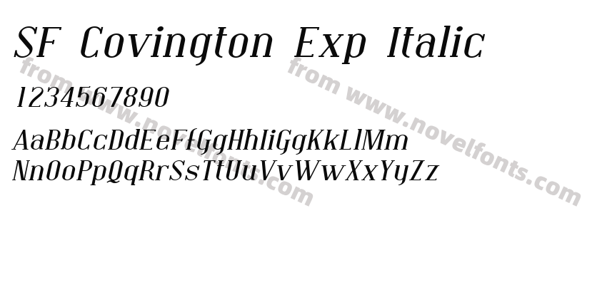 SF Covington Exp ItalicPreview