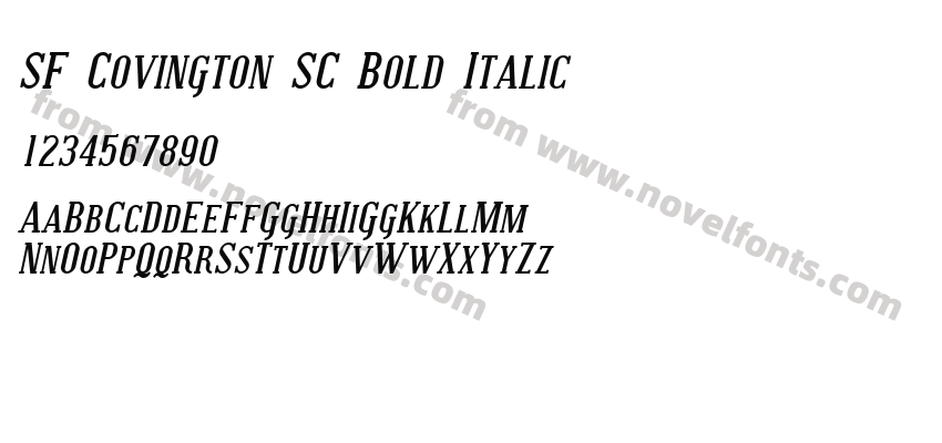 SF Covington SC Bold ItalicPreview