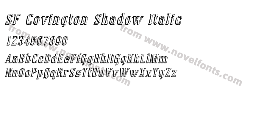 SF Covington Shadow ItalicPreview