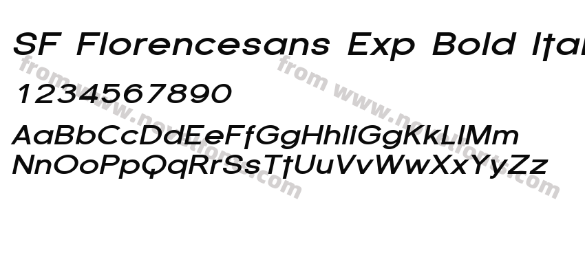 SF Florencesans Exp Bold ItalicPreview