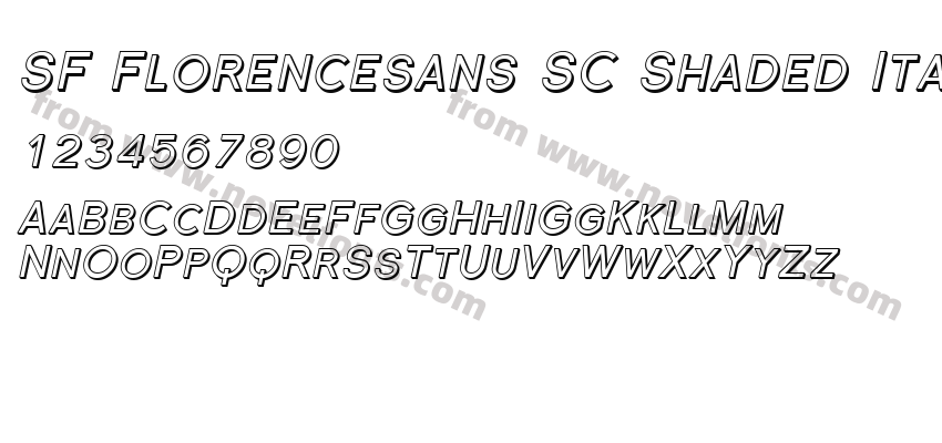 SF Florencesans SC Shaded ItalicPreview