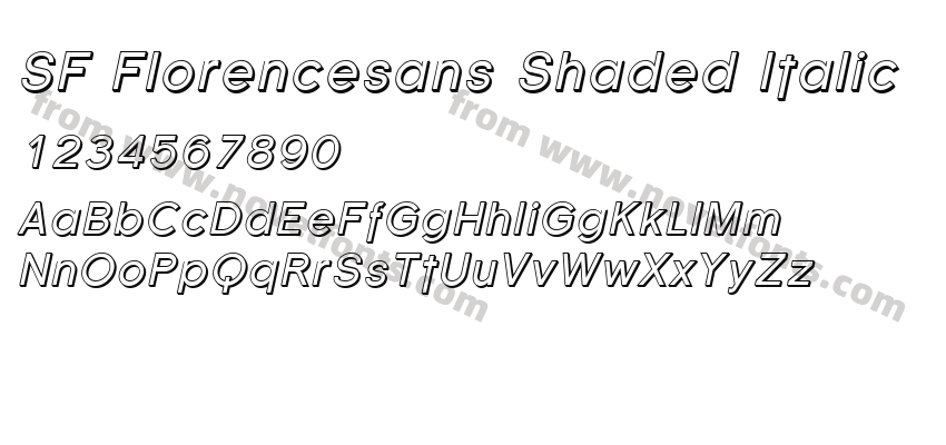 SF Florencesans Shaded ItalicPreview