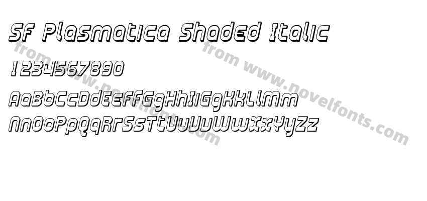 SF Plasmatica Shaded ItalicPreview