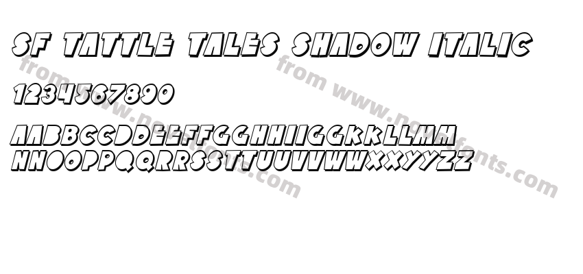 SF Tattle Tales Shadow ItalicPreview