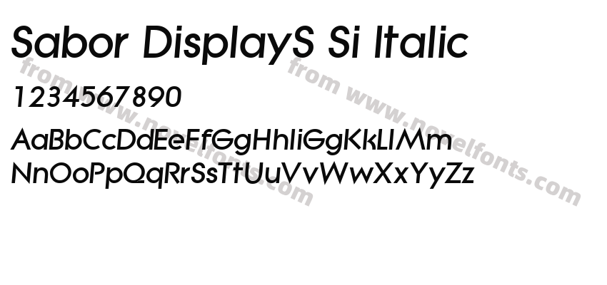 Sabor DisplayS Si ItalicPreview