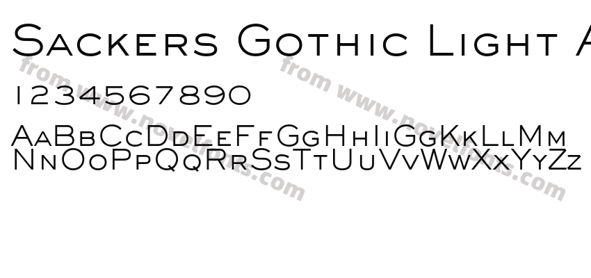 Sackers Gothic Light ATPreview