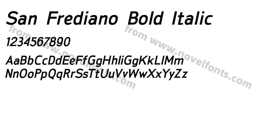 San Frediano Bold ItalicPreview