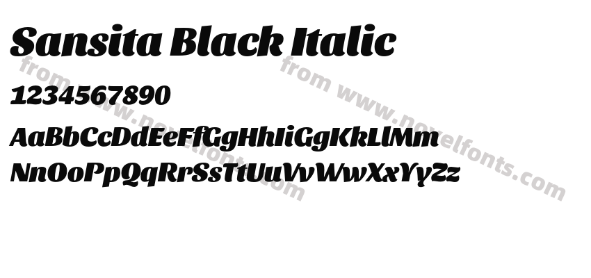 Sansita Black ItalicPreview