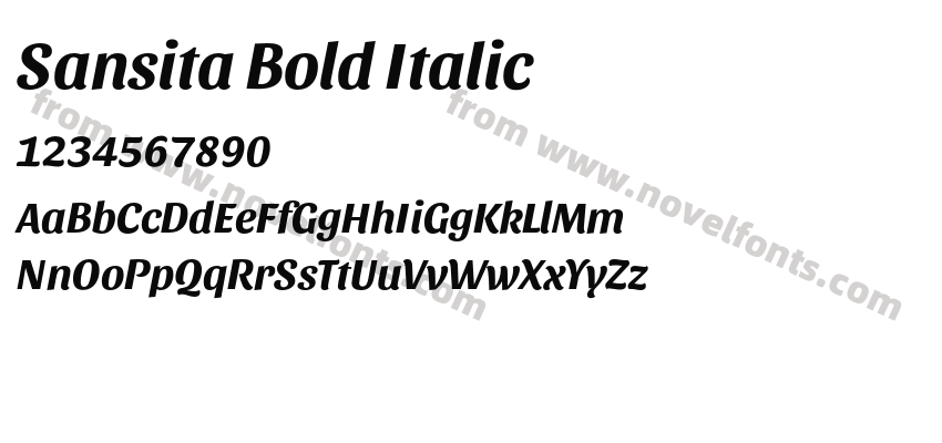 Sansita Bold ItalicPreview