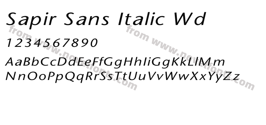 Sapir Sans Italic WdPreview