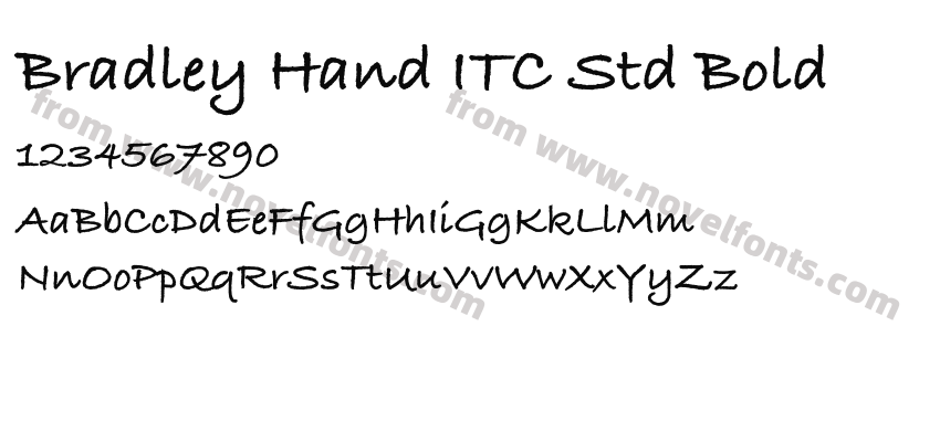 Bradley Hand ITC Std BoldPreview