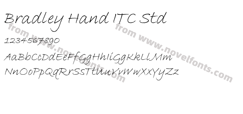 Bradley Hand ITC StdPreview