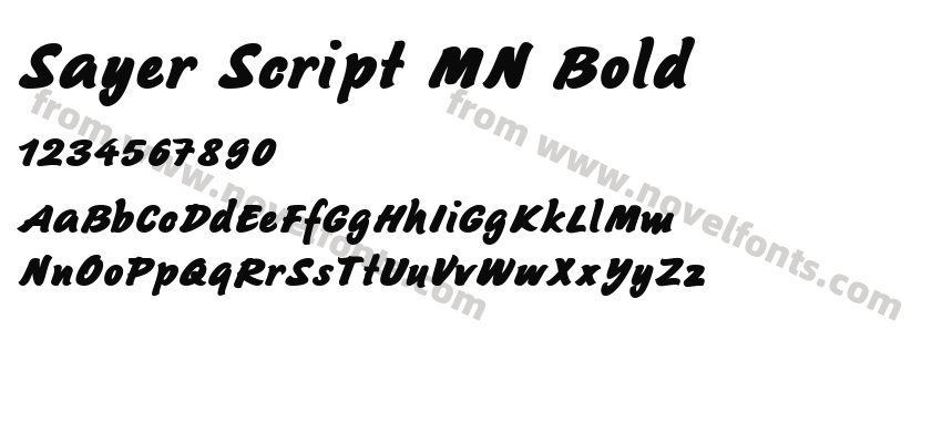 Sayer Script MN BoldPreview