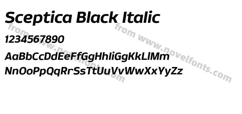 Sceptica Black ItalicPreview