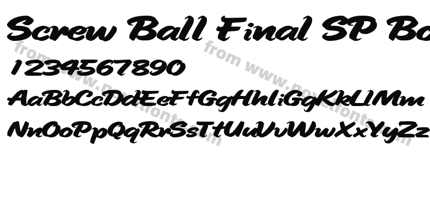 Screw Ball Final SP BoldPreview