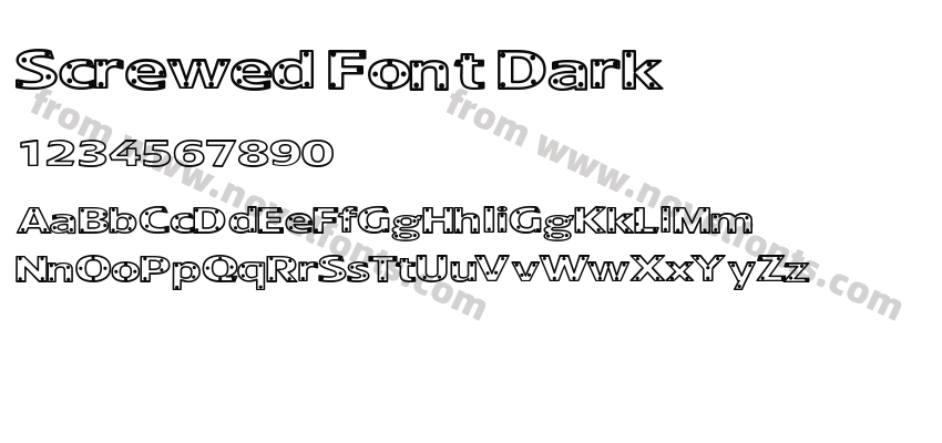 Screwed Font DarkPreview