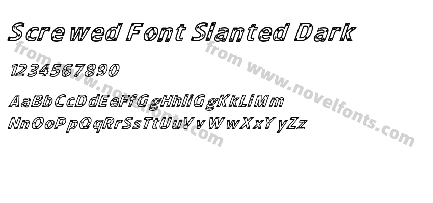 Screwed Font Slanted DarkPreview