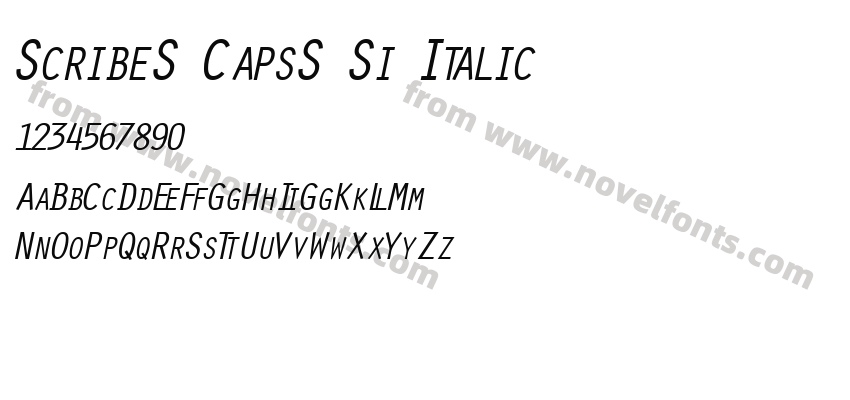 ScribeS CapsS Si ItalicPreview