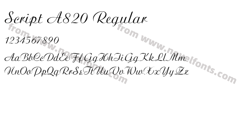 Script A820 RegularPreview