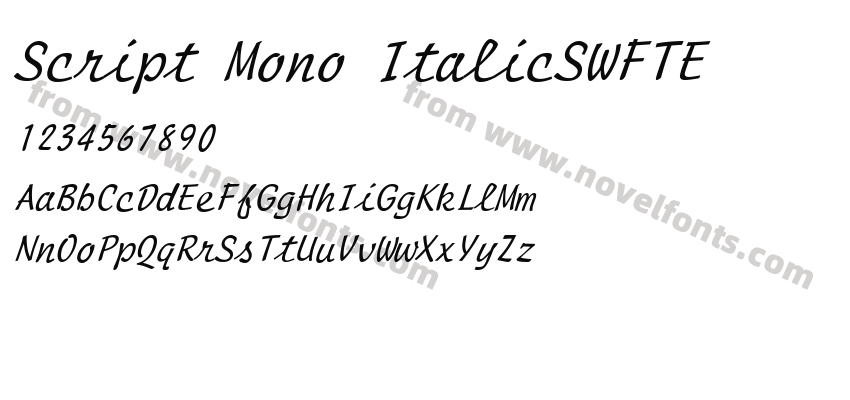 Script Mono ItalicSWFTEPreview