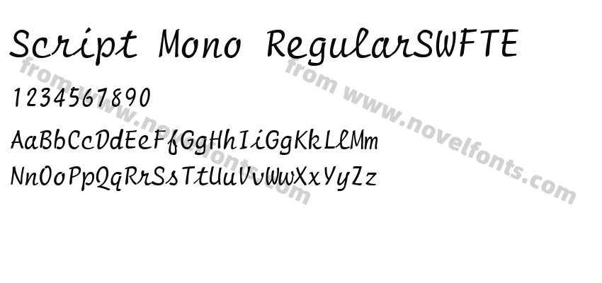 Script Mono RegularSWFTEPreview